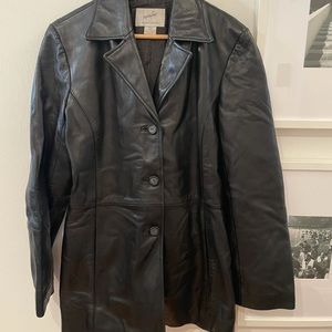 Jacqueline Ferrar blazer leather jacket black S